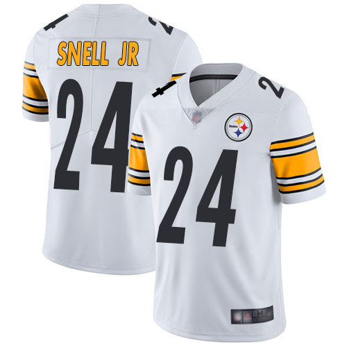 Men Pittsburgh Steelers Football 24 Limited White Benny Snell Jr. Road Vapor Untouchable Nike NFL Jersey